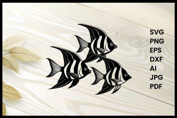 Angelfish Illustration Silhouette