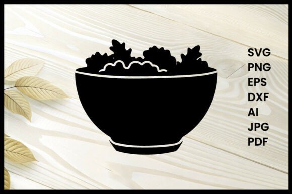 Bowl of Salad Silhouette