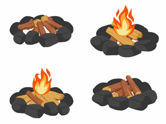 Burning Firewood Bonfire Flames
