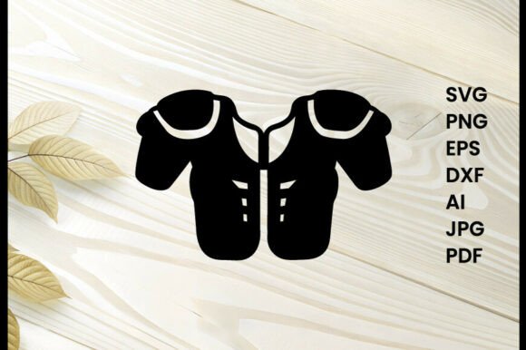 Football Pads Illustration Silhouette