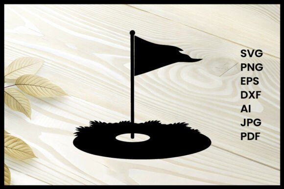 Golf Course Flag Illustration Silhouette