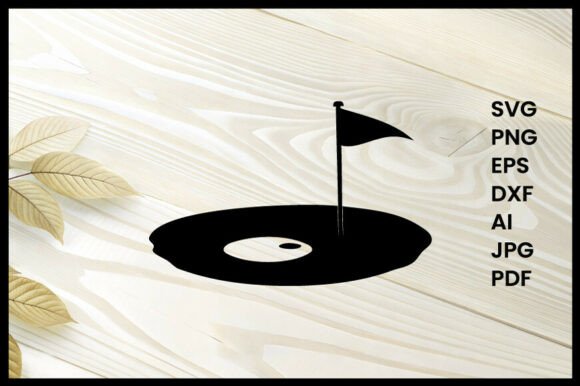 Golf Course Hole Illustration Silhouette