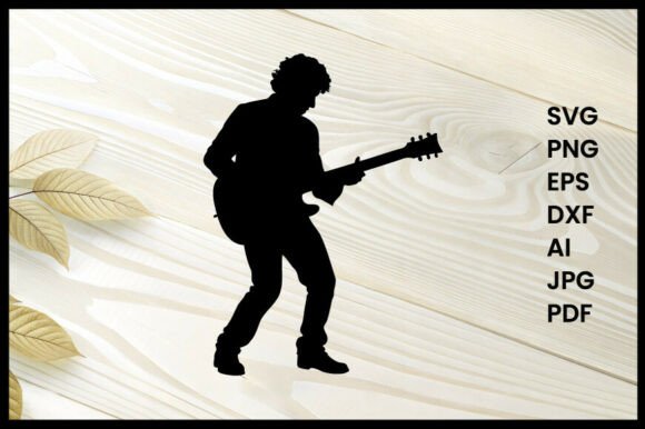 Guitarist Strumming Silhouette