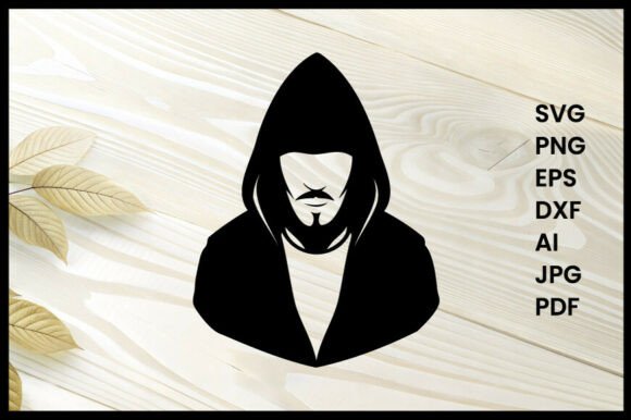 Hacker with Hoodie Silhouette