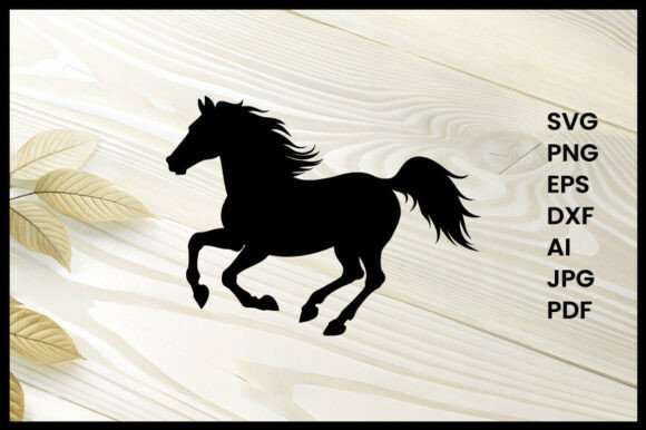 Horse Galloping Illustration Silhouette