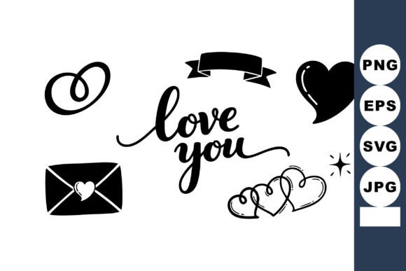 Love You Romantic Heart Shapes Envelope