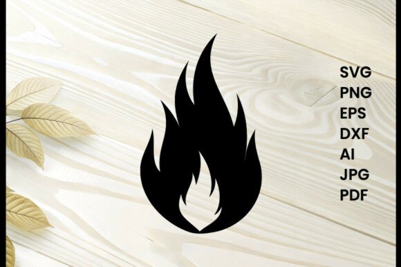 Minimalist Flame Icon Illustration