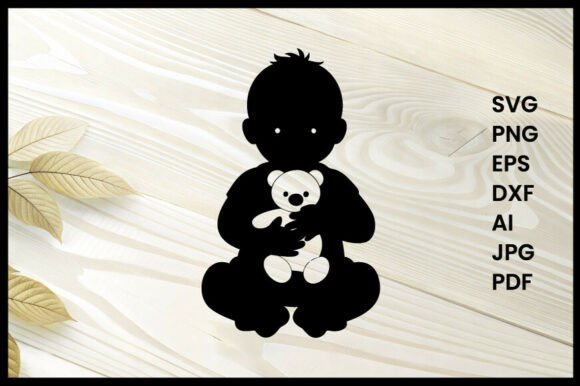 Newborn Baby Holding Stuffed Animal