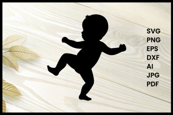 Newborn Baby Kicking Legs Silhouette