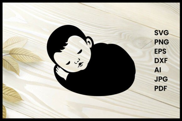 Newborn Baby Sleeping Silhouette
