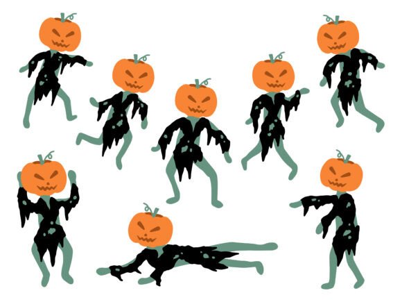 Pumpkin Scarecrow Monster Halloween