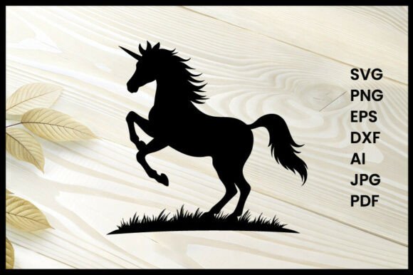 Unicorn Prancing in the Meadow